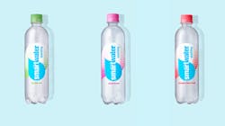 Coca-Cola has introduced flavored sparkling smartwater in the following flavors: fuji apple pear (from left), raspberry rose and strawberry blood orange.