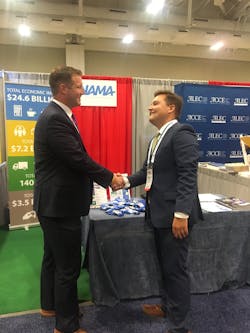 Representative Harold “Trey” Stewart from Maine (L) and Wes Fisher, Manager, Government Affairs at NAMA (R) Representative Harold “Trey” Stewart from Maine (L) and Wes Fisher, Manager, Government Affairs at NAMA (R)