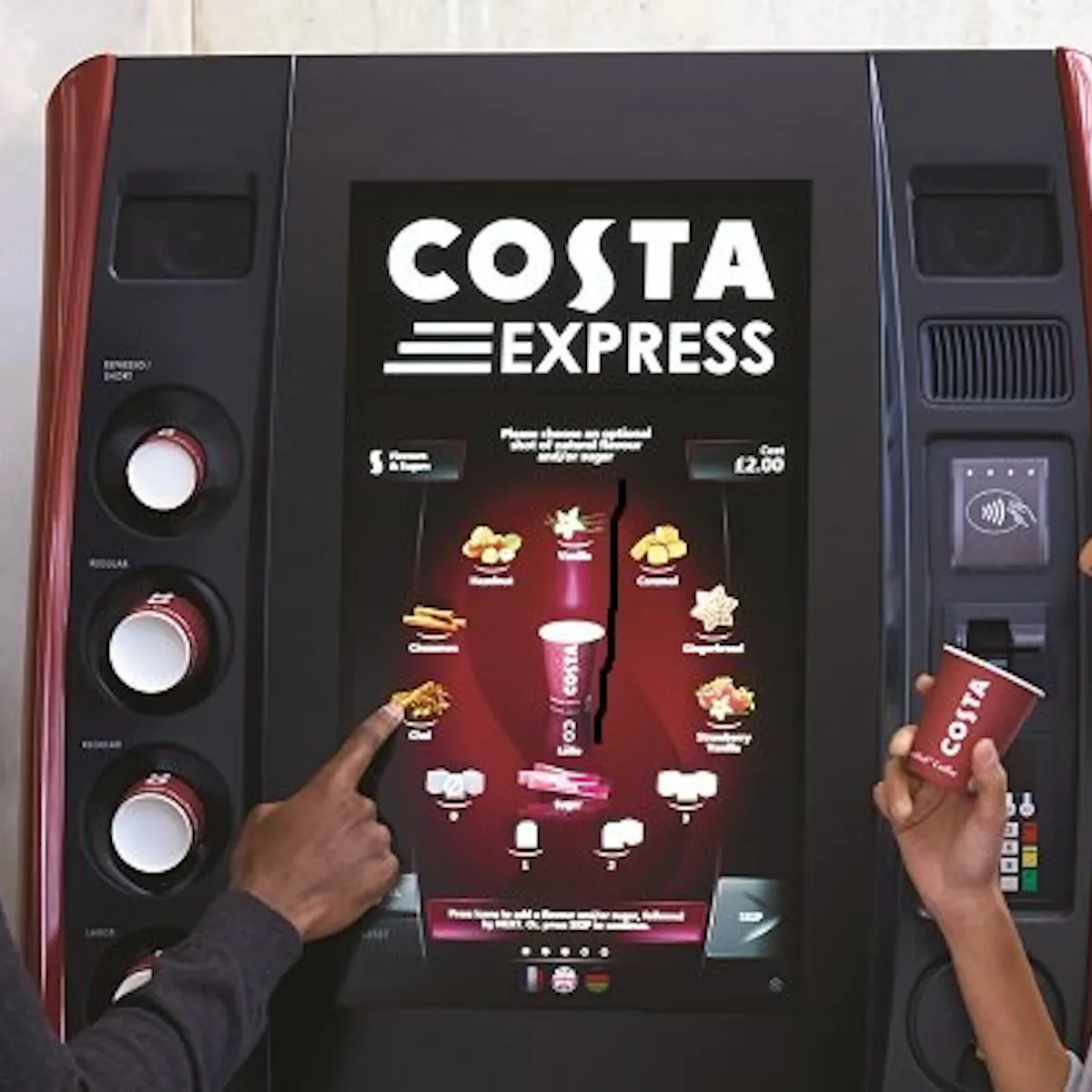 Costa Express Machine Qr Code Costa Coffee trials new hot and iced drink machines in Bristol ...