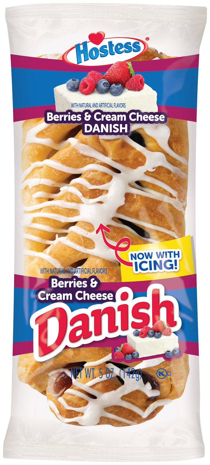 Iced Berries & Cream Cheese Danish, From Hostess® Brands From Hostess