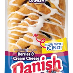 Hostess&circledR; Brands has added an Iced Berries &amp; Cream Cheese Danish to its roster of beloved treats, tapping into mounting consumer demand for on-the-go breakfast and all-day snacking options, as well as insights that revealed an overwhelming preference for icing.
