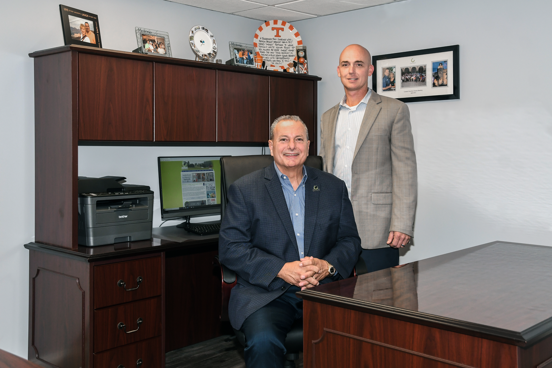 Lincoln County Vending owner Dan Holt (left) and Kevin Posey, operations manager for Lincoln County Vending, value using technology to enhance both employees' and customers' experience with the company.