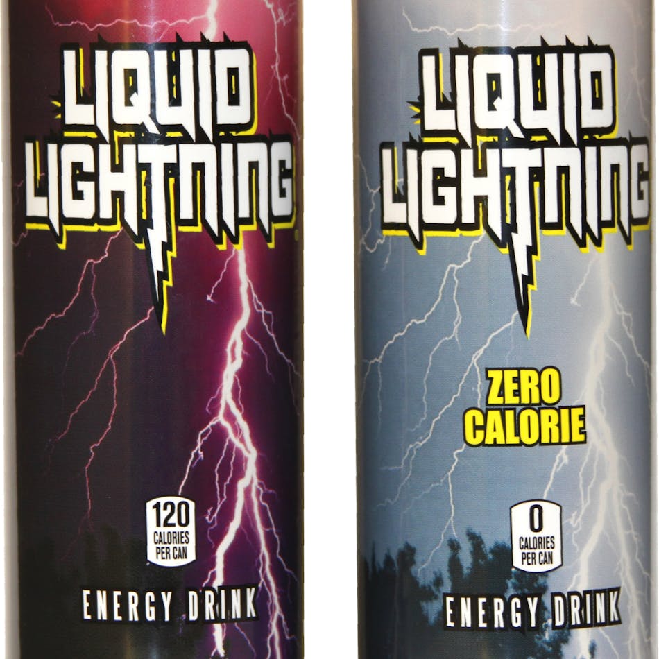 Liquid Lightning and Liquid Lightning Zero Calorie, from Push Beverages