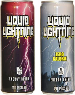 Liquid Lightning and Liquid Lightning Zero Calorie, from Push Beverages Liquid Lightning and Liquid Lightning Zero Calorie, from Push Beverages