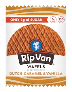 Dutch Caramel & Vanilla snack wafel, from Rip Van Dutch Caramel & Vanilla snack wafel, from Rip Van