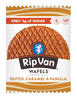 Dutch Caramel &amp; Vanilla snack wafel, from Rip Van