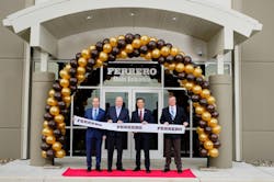 A new Ferrero distribution center in Jonestown, Pennsylvania will add 225 local jobs. Pictured left to right: Luca Robbiano, Supply Chain Senior Vice President, Ferrero North America; Paul Chibe, President & CEO, Ferrero North America; Congressman Daniel P. Meuser; and Franklin Littleton, President, Consumer, DHL Supply Chain North America. A new Ferrero distribution center in Jonestown, Pennsylvania will add 225 local jobs. Pictured left to right: Luca Robbiano, Supply Chain Senior Vice President, Ferrero North America; Paul Chibe, President & CEO, Ferrero North America; Congressman Daniel P. Meuser; and Franklin Littleton, President, Consumer, DHL Supply Chain North America.