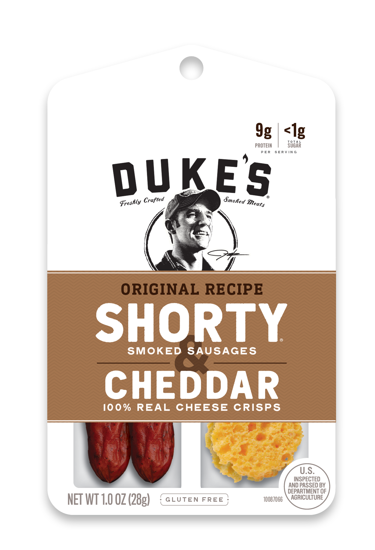Duke's Original Recipe Shorty Smoked Sausages & Cheddar Cheese Crisps