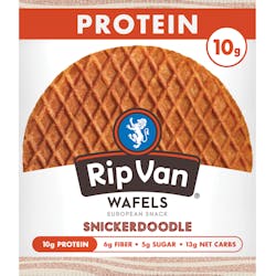 Snickerdoodle is one of the most popular flavors of the Protein Rip Van Wafel.