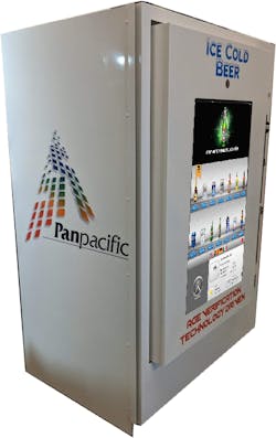 The AGM beverage vendor is an age-verifying vending machine that can make sure a person buying the product is of age. The AGM beverage vendor is an age-verifying vending machine that can make sure a person buying the product is of age.