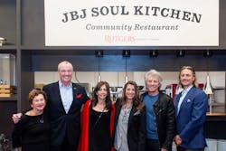 Pictured: Chancellor Nancy Cantor, Rutgers University – Newark; New Jersey Governor Phil Murphy; New Jersey First Lady Tammy Murphy; Dorothea and Jon Bon Jovi; Michael Frungillo, President, Gourmet Dining Pictured: Chancellor Nancy Cantor, Rutgers University – Newark; New Jersey Governor Phil Murphy; New Jersey First Lady Tammy Murphy; Dorothea and Jon Bon Jovi; Michael Frungillo, President, Gourmet Dining