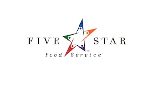 Five Star Food Service Logo Blank Canvas
