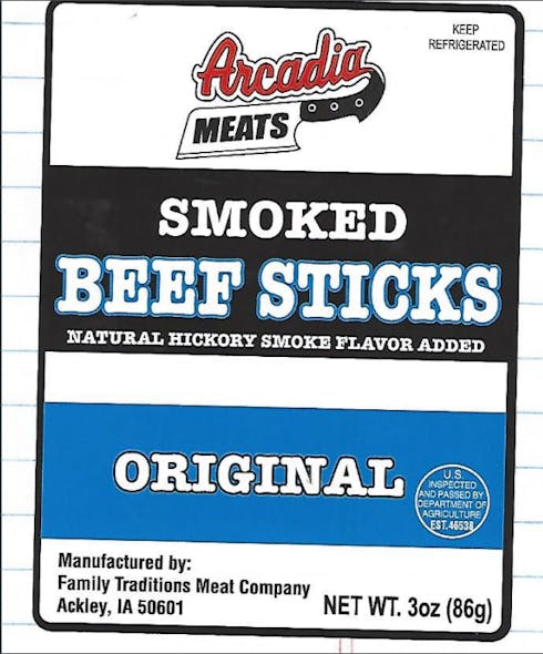 Arcadia Beef Sticks Recall
