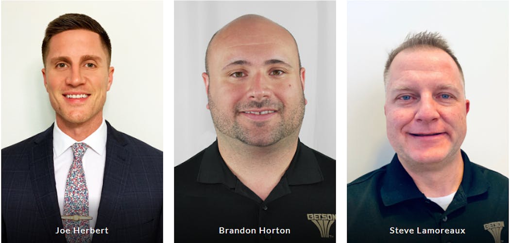 Betson Enterprises is proud to announce the promotions of Joe Herbert, Brandon Horton and Steve Lamoreaux, each to Regional Sales Manager.