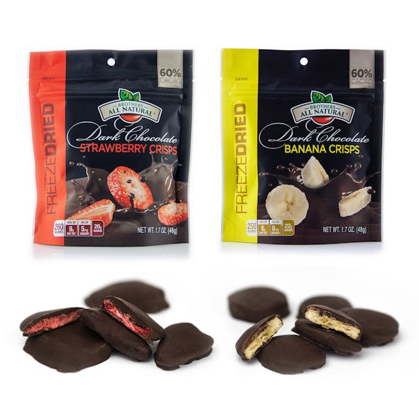 Brothers All Natural is delighted to announce the introduction of its Chocolate-Covered Strawberries and Chocolate-Covered Bananas, which are available for micro markets and vending.