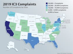 The top three crime types reported by victims in 2019 were phishing/vishing/smishing/pharming, non-payment/non-delivery, and extortion, according to the FBI’s Internet Crime Complaint Center. The top three crime types reported by victims in 2019 were phishing/vishing/smishing/pharming, non-payment/non-delivery, and extortion, according to the FBI’s Internet Crime Complaint Center.