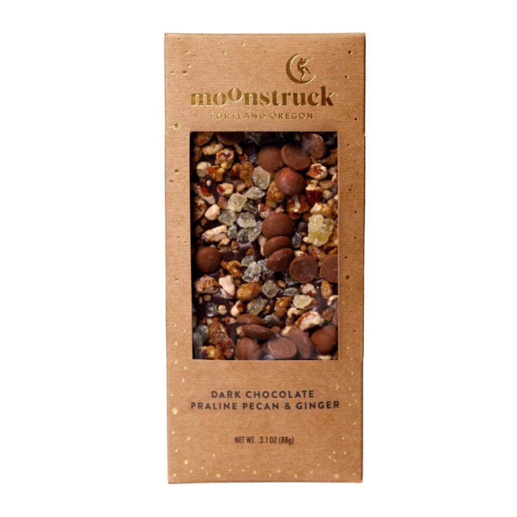 Moonstruck Chocolate Co. of Portland, Oregon is recalling 1,500 / 3.1 oz. Praline Pecan & Ginger Element Bar in Dark Chocolate, because it may contain undeclared milk.