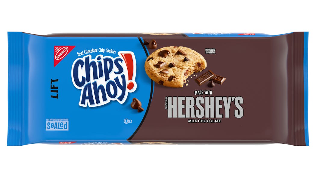 Introducing the new favorite cookie mashups: Chips Ahoy! made with chunks of Hershey&apos;s Milk Chocolate and Chips Ahoy! made with mini Reese&apos;s Pieces candy are available on-shelves now at major retailers nationwide.