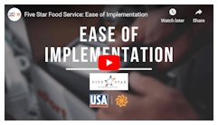Five Star Food Service Ease Of Implementation