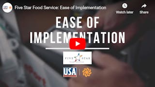 Five Star Food Service Ease Of Implementation