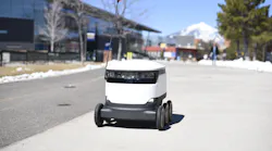 A Starship robot on the campus of Northern Arizona University (NAU) in Flagstaff, AZ, in 2019. The company's robots are still delivering food to students at university campuses across the U.S., including at NAU and The University of Wisconsin-Madison.