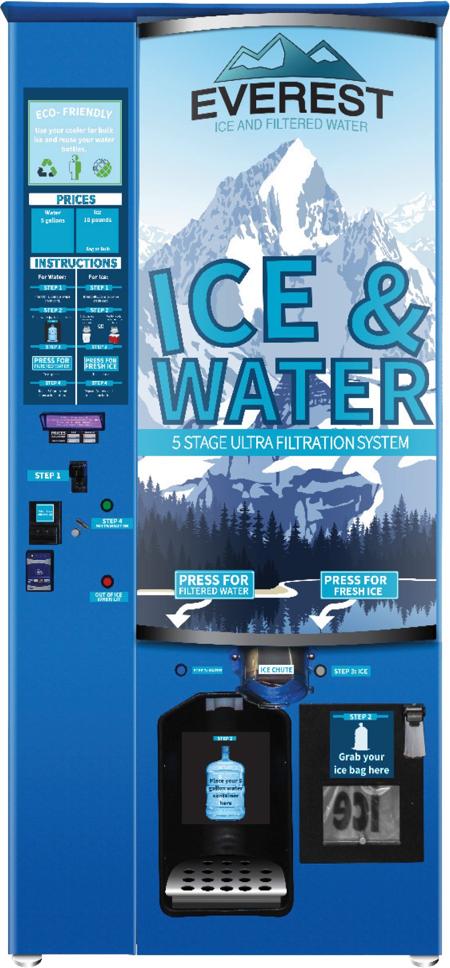 VX Series Ice & Water Vending Machine From: Everest Ice & Water Vending