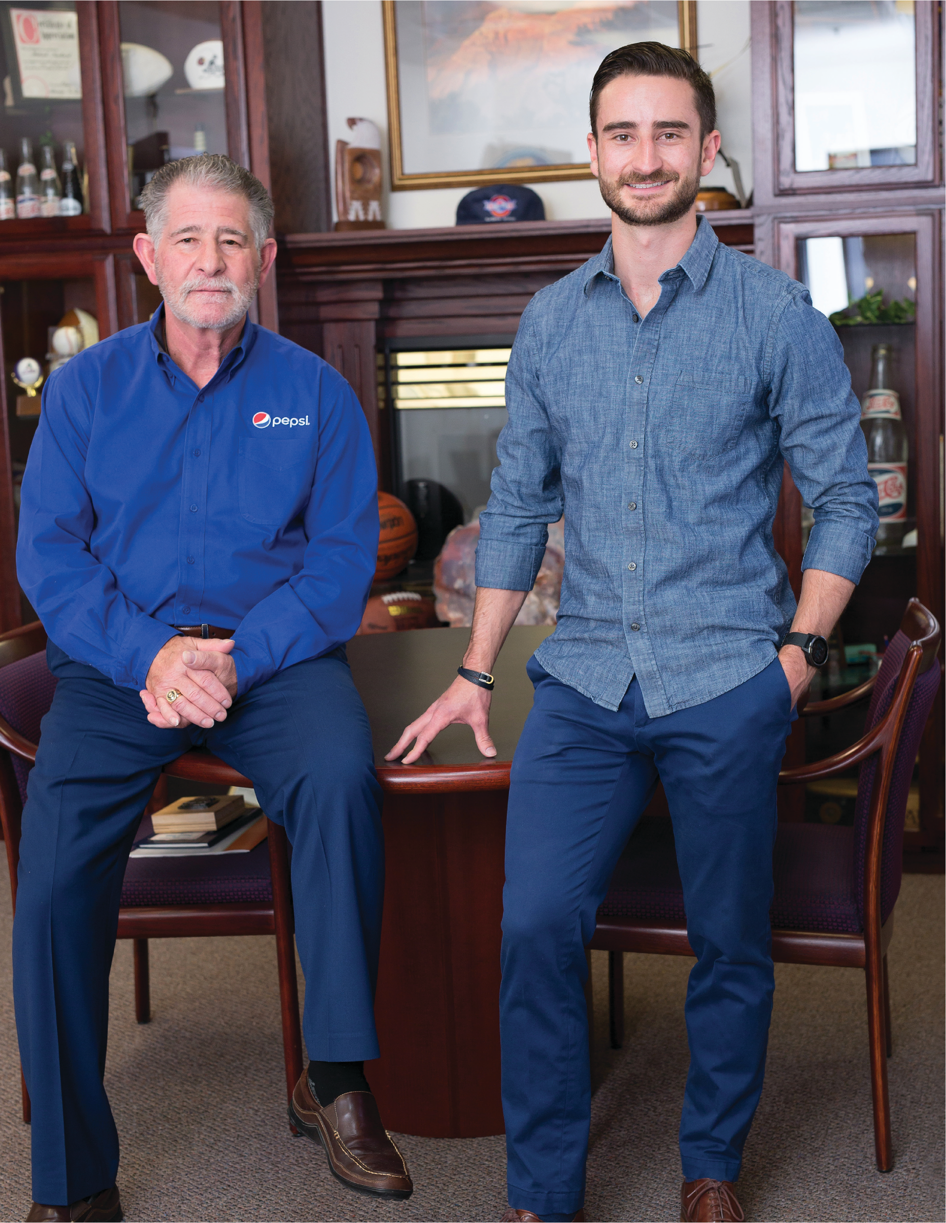 Patrick Nackard (L), president of The Nackard Companies, and Palmer Nackard, vice president of The Nackard Companies