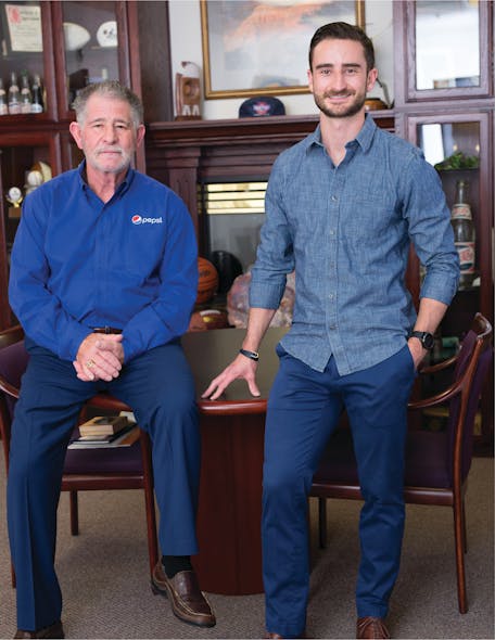 Patrick Nackard (L), president of The Nackard Companies, and Palmer Nackard, vice president of The Nackard Companies