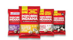 Popcorn Indiana's new reformulated flavors include Kettlecorn, Black & White Drizzlecorn, Movie Theater Butter and Aged White Cheddar.