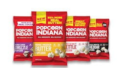 Popcorn Indiana's new reformulated flavors include Kettlecorn, Black & White Drizzlecorn, Movie Theater Butter and Aged White Cheddar. Popcorn Indiana's new reformulated flavors include Kettlecorn, Black & White Drizzlecorn, Movie Theater Butter and Aged White Cheddar.