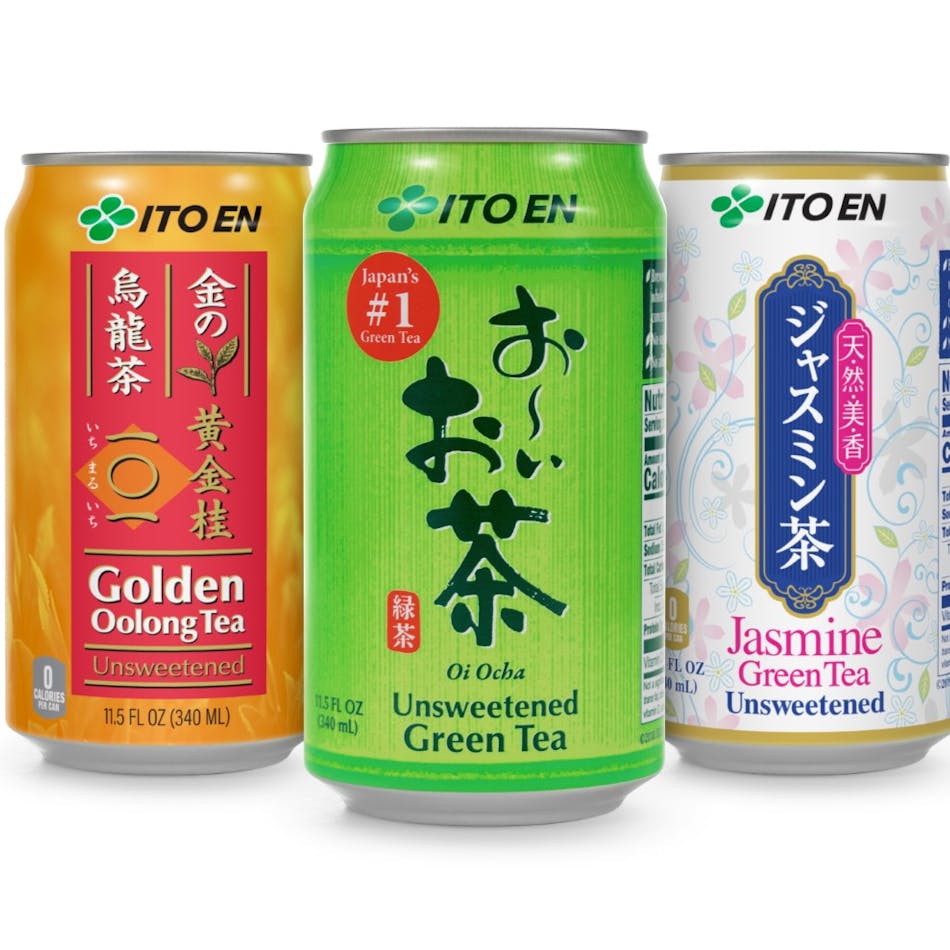 ITO EN Traditional comes in three flavors: Unsweetened Green Tea, Oolong Tea and Jasmine Tea.