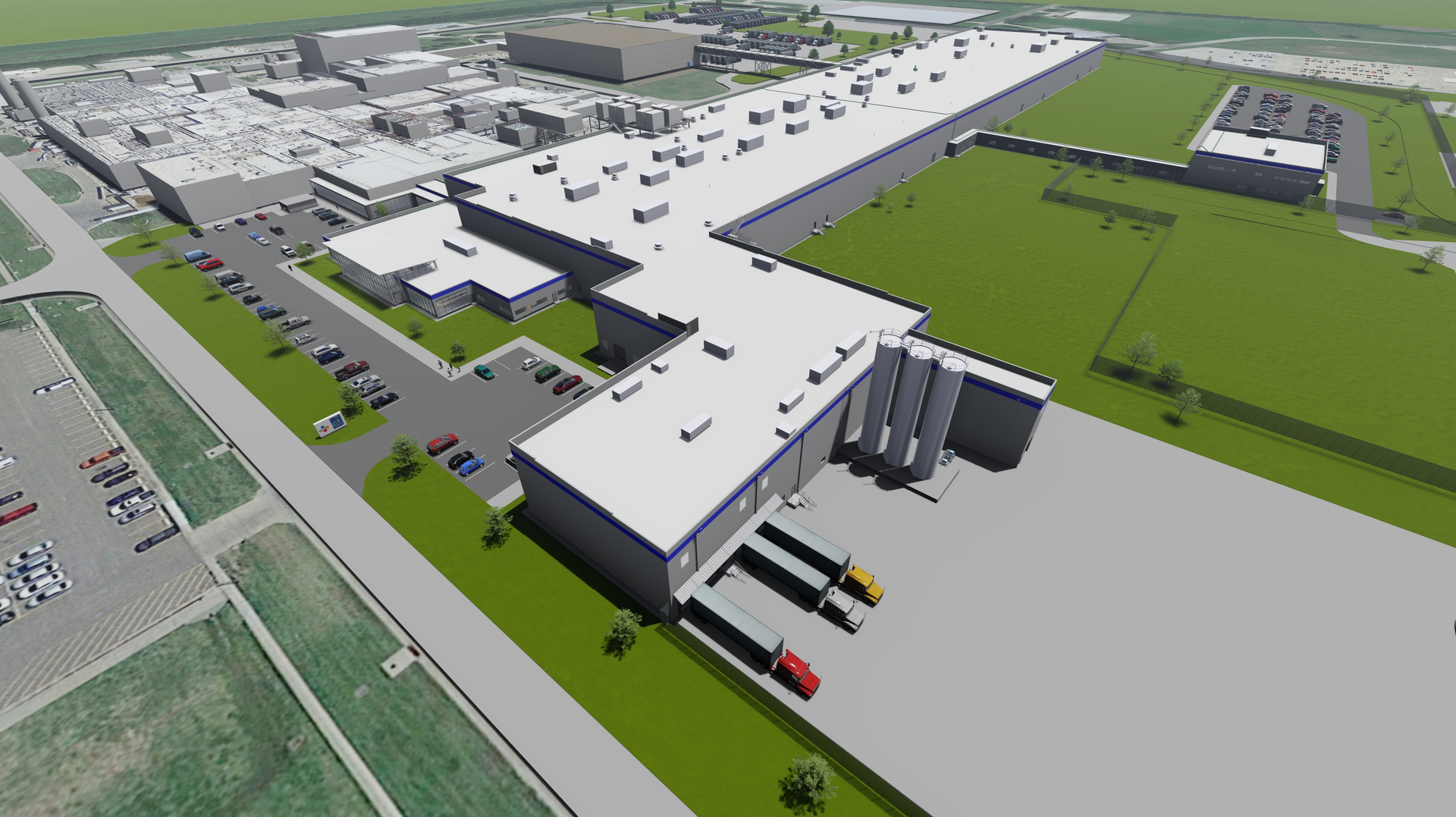 This is a conceptual drawing of Schwan's Company's state-of-the-art pizza plant expansion in Salina, Kansas. The new facility will result in up to 225 new jobs by 2023.