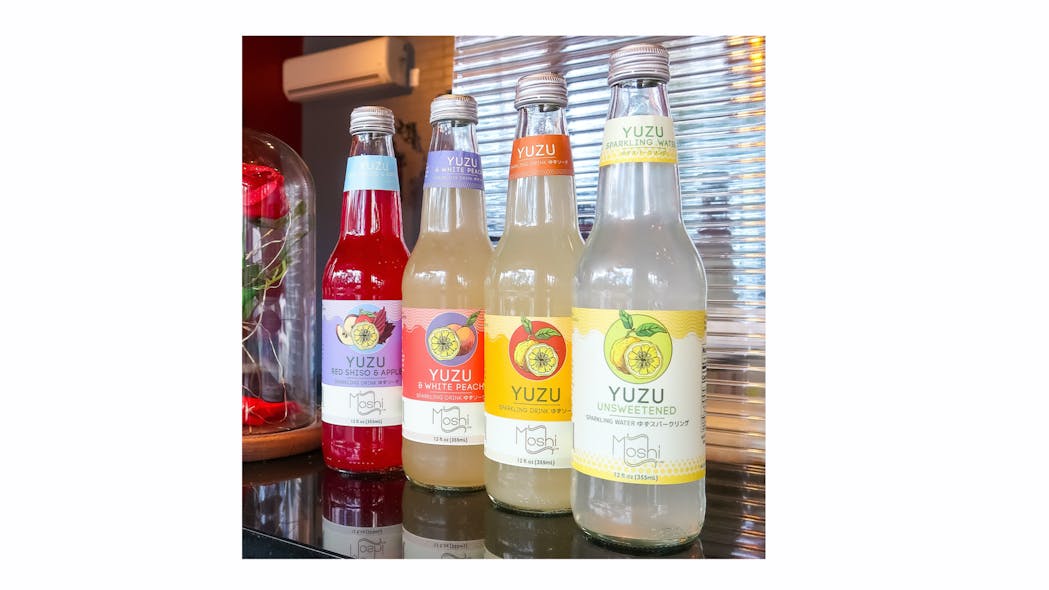 Moshi Yuzu Sparkling Drink comes in 4 SKUs - Original, Unsweetened, White Peach, Red Shiso Apple