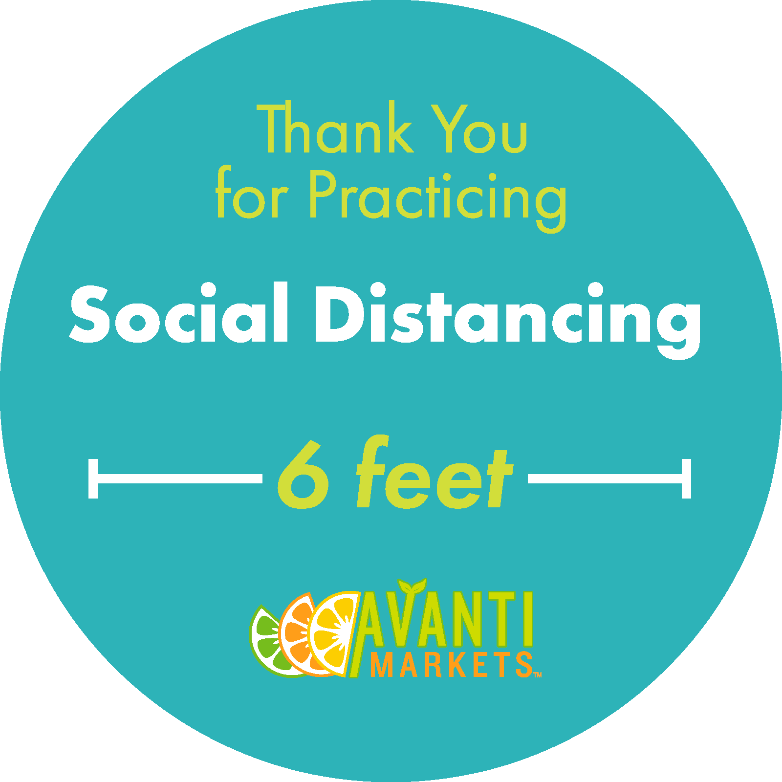 Placing signage around the micro market helps remind customers about the safety precautions operators are following.