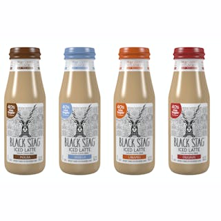 New Black Stag Lattes come in four flavors: mocha, vanilla, caramel, and original.