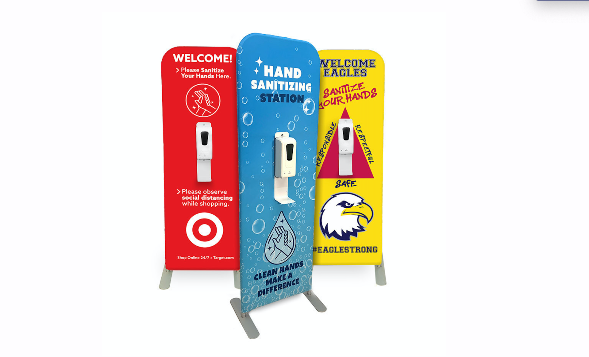 Customizable Hand Santizer Stations From Shows To Go Backdrops