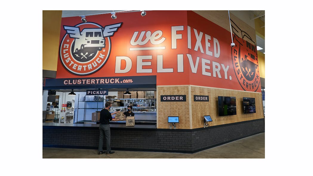 Kroger launches on-premise ghost kitchens in partnership with Midwest start-up ClusterTruck. The first location opens today in Fishers, Indiana.