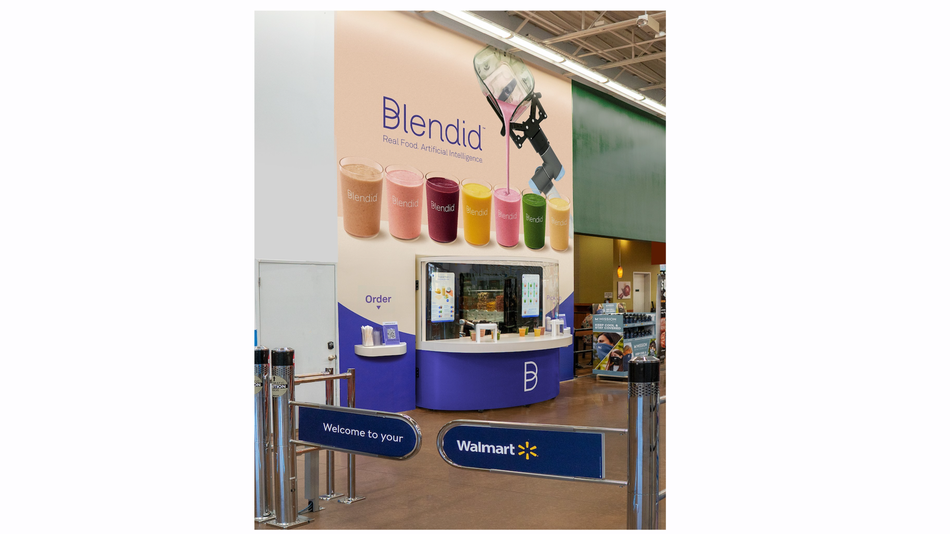 Blendid's new kiosk at the Fremont Walmart location