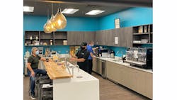 The Corporate Essentials break room is an inviting space. The Corporate Essentials break room is an inviting space.