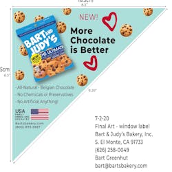 Bart &amp; Judy&apos;s new &ldquo;window label&rdquo; is a tool to communicate the value of all-natural products should have &ldquo;No Chemicals, No Preservatives, No High Fructose Corn Syrup, and No Artificial Ingredients.&rdquo;