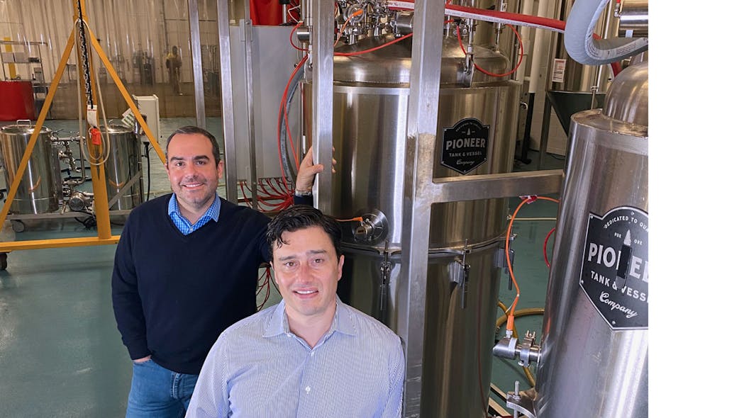 Pictured, from left, are BKON founders Dean and Lou Vastardis at their company&rsquo;s Morristown, NJ, manufacturing center.