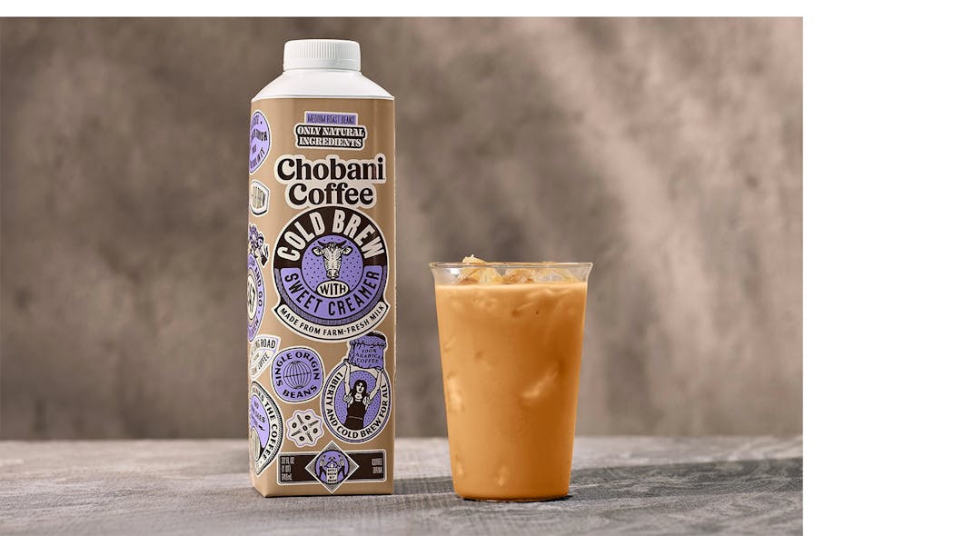 Chobani Coffee&apos;s Cold Brew with sweet creamer and vanilla is made from farm-fresh milk and natural ingredients, and no artificial flavors or sweeteners, and no preservatives. A Pure Black flavor has no sugar or dairy.