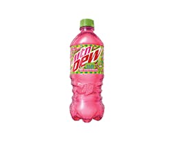 Mtn Dew goes pink with Mtn Dew Major Melo, a new thirst-quenching offering that takes flavor to the extreme. Package sizes are suitable for vending and micro markets Mtn Dew goes pink with Mtn Dew Major Melo, a new thirst-quenching offering that takes flavor to the extreme. Package sizes are suitable for vending and micro markets
