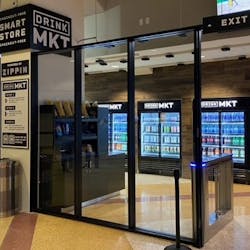 As sports venues reopen to fans, Aramark is deploying contactless solutions like Zippin&rsquo;s checkout-free Drink MKT show here at AT&amp;T Center. Solutions create safe and hygienic service experience.