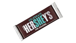 Hershey’s highlights the 'SHE' at center of bar packaging. Hershey’s highlights the 'SHE' at center of bar packaging.