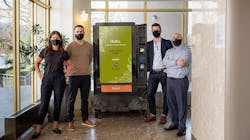 White-label vender at Devonshire Properties' Beach Towers provides residents with custom meals 24/7. Pictured here, from left, are Devonshire's Alexandra Shafran and Cody Neal, UpMeals cofounder and chief executive Drew Munro and Devonshire's Jeffrey Shafran. White-label vender at Devonshire Properties' Beach Towers provides residents with custom meals 24/7. Pictured here, from left, are Devonshire's Alexandra Shafran and Cody Neal, UpMeals cofounder and chief executive Drew Munro and Devonshire's Jeffrey Shafran.