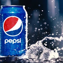 Pepsi Can Being Splashed