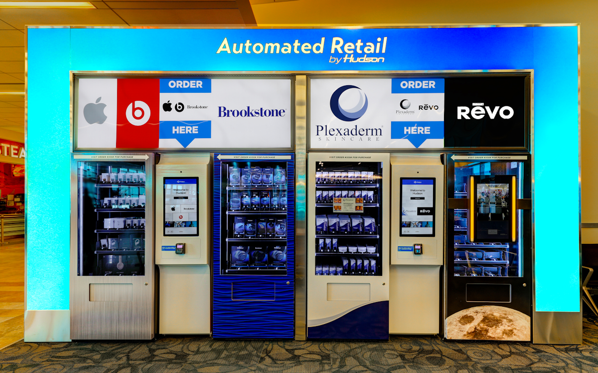 Airport concessionaire Hudson places vending machine banks at terminal