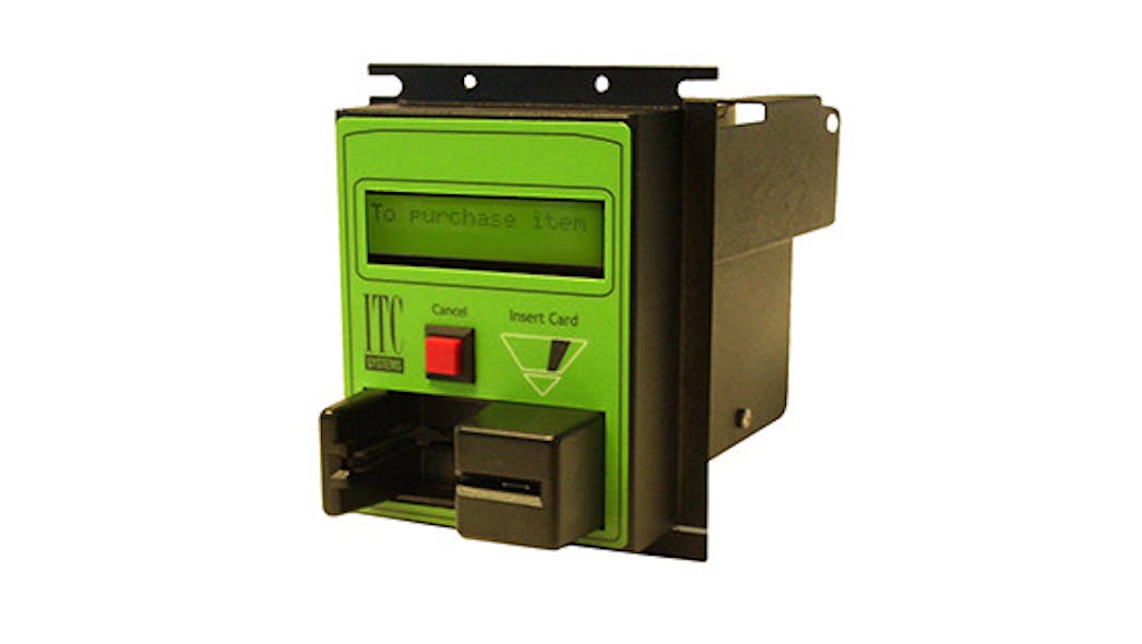 TC Systems&rsquo; vending terminals provide cashless payments at machines. Each reader &filig;ts into the standard bill validator cut-out found on most MDB vending machines. The hardware can be installed in conjunction with the existing coin and bill acceptors or can operate independently.
