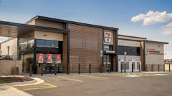 7‑Eleven is giving hungry customers more restaurant-quality dining options at its newest Evolution Store in Manassas, VA (above). The convenience retailer’s Raise the Roost chicken and biscuits restaurant and onsite pizzeria are collocated at the story. 7‑Eleven is giving hungry customers more restaurant-quality dining options at its newest Evolution Store in Manassas, VA (above). The convenience retailer’s Raise the Roost chicken and biscuits restaurant and onsite pizzeria are collocated at the story.